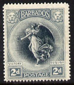 Barbados 1920-21 Victory MCA 2d black & grey unmounted mint SG 204, stamps on victory