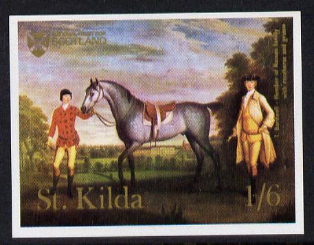 St Kilda 1969 Painting of Horses 1s6d imperf unmounted mint, stamps on arts, stamps on horses