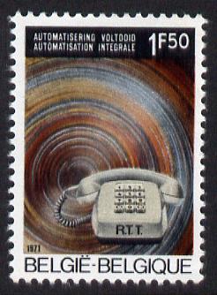 Belgium 1971 Inauguration of Automatic Telephone Service 1f50 unmounted mint SG 2183, stamps on communications, stamps on telephones
