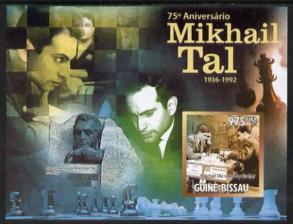 Guinea - Bissau 2011 Chess - 75th Birth Anniversary of Mikhail Tal #2 imperf m/sheet unmounted mint. Note this item is privately produced and is offered purely on its the..., stamps on personalities, stamps on chess, stamps on 