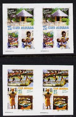 Senegal 1998 25th Anniv of Aldiana Club set of 2 in imperforate pairs unmounted mint as SG 1504-05, stamps on tourism, stamps on fish, stamps on 