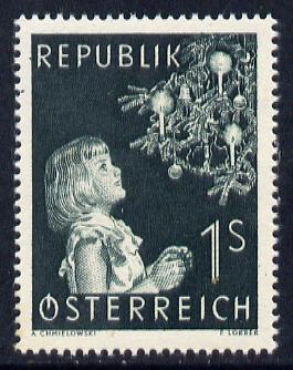 Austria 1953 Christmas unmounted mint, SG 1251, stamps on christmas, stamps on children