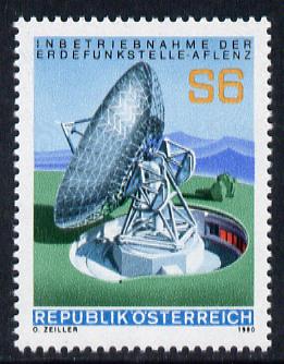Austria 1980 Inauguration of Aflenz Satellite Communications Earth Station unmounted mint, SG 1874, stamps on space, stamps on communications