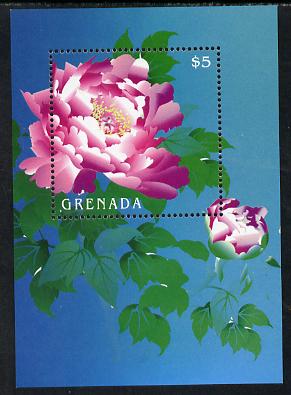 Grenada 2009 China World Stamp Exhibition $5 Pink Peony m/sheet unmounted mint SG MS 5426, stamps on stamp exhibitions, stamps on flowers