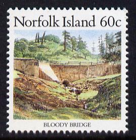 Norfolk Island 1987 Bloody Bridge 60c unmounted mint SG 414, stamps on bridges