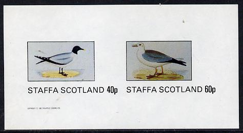 Staffa 1982 Birds #07 (Gulls) imperf  set of 2 values (40p & 60p) unmounted mint, stamps on birds