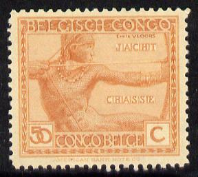 Belgian Congo 1923 Archer 50c red-orange unmounted mint SG 128, stamps on archery