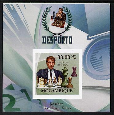Mozambique 2010 Chess Players - Bobby Fischer imperf m/sheet unmounted mint. Note this item is privately produced and is offered purely on its thematic appeal, stamps on personalities, stamps on chess