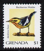 Grenada 2000 Birds $1 Blackburnian Warbler unmounted mint, SG 4287, stamps on birds