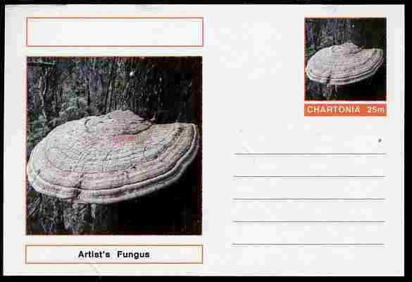 Chartonia (Fantasy) Fungi - Artist's Fungus postal stationery card unused and fine, stamps on fungi