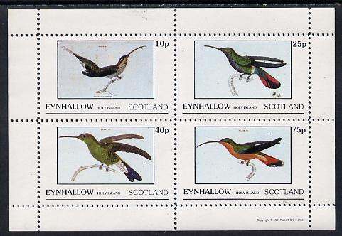 Eynhallow 1981 Hummingbirds perf,set of 4 values (10p to 75p) unmounted mint , stamps on birds, stamps on humming-birds, stamps on hummingbirds