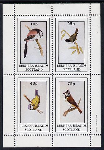 Bernera 1981 Birds #04 (Tits) perf  set of 4 values (10p to 75p) unmounted mint, stamps on , stamps on  stamps on birds