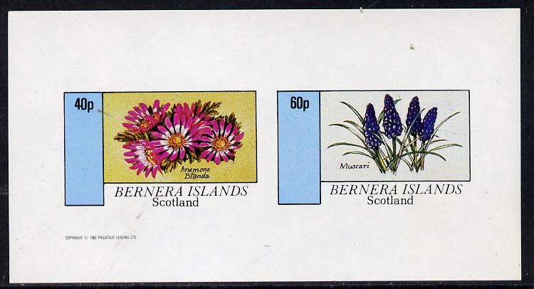Bernera 1982 Flowers #03 (Anemone & Muscari) imperf  set of 2 values (40p & 60p) unmounted mint, stamps on flowers