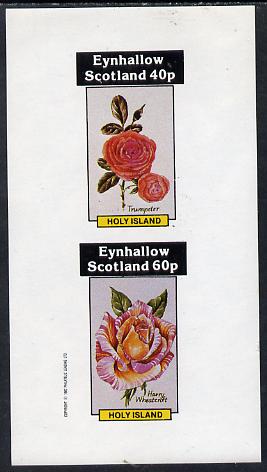 Eynhallow 1982 Roses (Trumpeter & Harry Wheatcroft) imperf  set of 2 values (40p & 60p) unmounted mint, stamps on flowers    roses