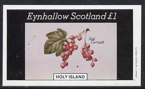 Eynhallow 1982 Fruit (Red Currant) imperf souvenir sheet (Â£1 value) unmounted mint, stamps on fruit