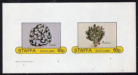 Staffa 1982 Flowers #05(Olearia & Escallonia) imperf  set of 2 values (40p & 60p) unmounted mint, stamps on flowers