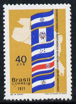 Brazil 1971 150th Anniversary of Independence unmounted mint SG 1328, stamps on flags