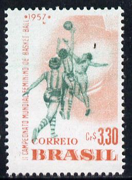 Brazil 1957 Womens Basketball Championship SG 964*, stamps on sport, stamps on basketball, stamps on women