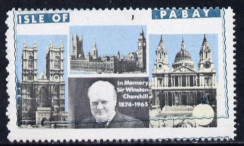 Pabay 1968 Churchill 2s with green (frame, name & value) misplaced (slight set-off on gummed side), stamps on churchill  personalities 