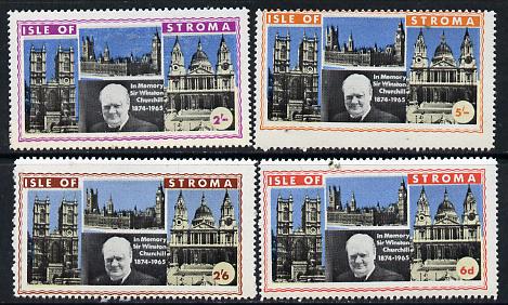 Stroma 1968 Churchill perf set of 4 unmounted mint, stamps on churchill  personalities 