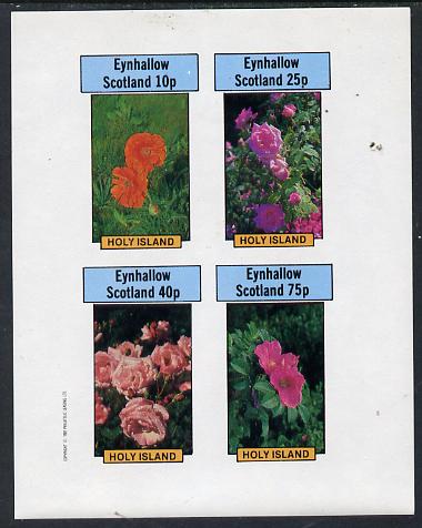 Eynhallow 1982 Roses imperf  set of 4 values (10p to 75p) unmounted mint, stamps on flowers   roses
