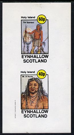 Eynhallow 1982 N American Indians imperf set of 2 values unmounted mint , stamps on cultures, stamps on indians, stamps on americana, stamps on wild-west, stamps on wild west