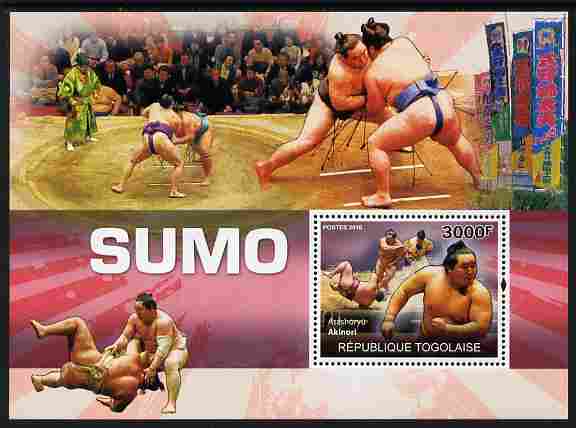 Togo 2010 Sumo Wrestling perf m/sheet unmounted mint, stamps on , stamps on  stamps on sport, stamps on  stamps on sumo, stamps on  stamps on wrestling