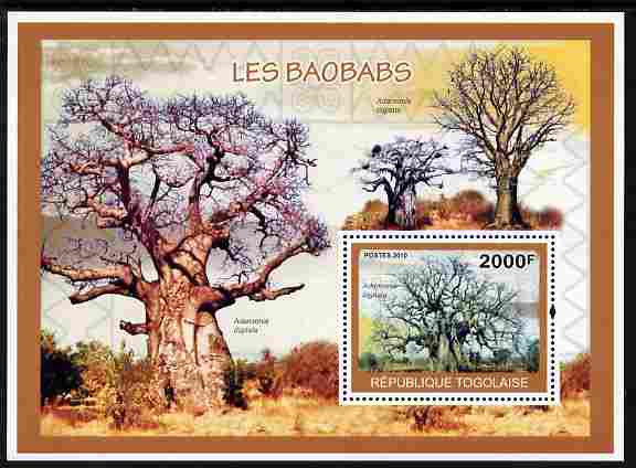 Togo 2010 Baobab Trees perf m/sheet unmounted mint , stamps on , stamps on  stamps on trees