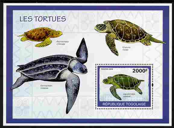 Togo 2010 Turtles perf m/sheet unmounted mint , stamps on , stamps on  stamps on animals, stamps on  stamps on reptiles, stamps on  stamps on turtles