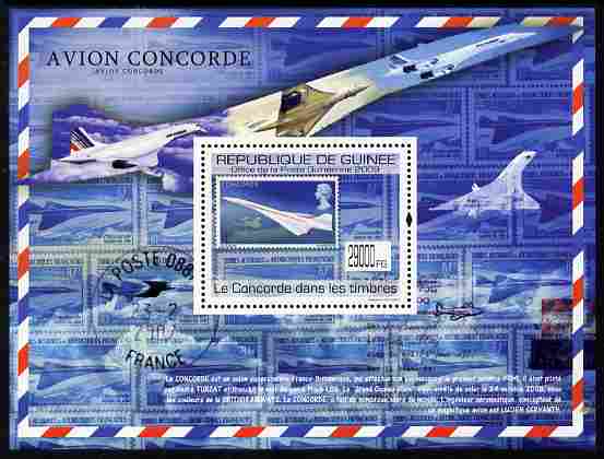 Guinea - Conakry 2009 Stamp on Stamp - Concorde perf m/sheet unmounted mint, stamps on , stamps on  stamps on stamponstamp, stamps on  stamps on stamp on stamp, stamps on  stamps on aviation, stamps on  stamps on concorde
