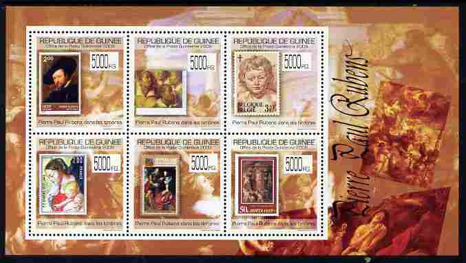 Guinea - Conakry 2009 Stamp on Stamp - Peter Paul Rubens perf sheetlet containing 6 values unmounted mint , stamps on , stamps on  stamps on stamponstamp, stamps on  stamps on stamp on stamp, stamps on  stamps on personalities, stamps on  stamps on rubens, stamps on  stamps on arts