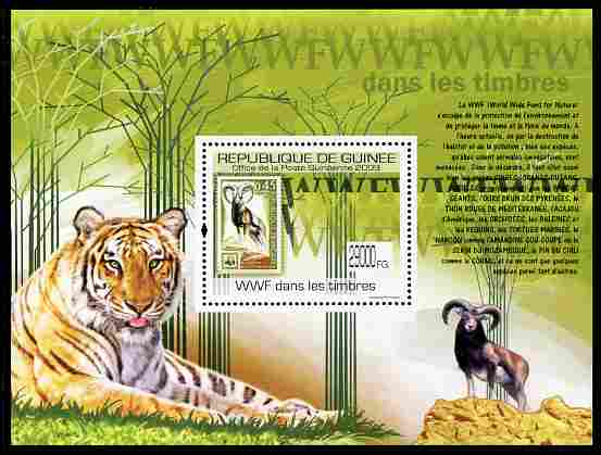 Guinea - Conakry 2009 Stamp on Stamp - WWF perf m/sheet unmounted mint, stamps on stamponstamp, stamps on stamp on stamp, stamps on  wwf , stamps on animals, stamps on tigers, stamps on 