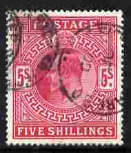 Great Britain 1902-13 KE7 5s red good cds used cat A3200, stamps on , stamps on  stamps on great britain 1902-13 ke7 5s red good cds used cat \a3200