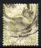 Great Britain 1887-1900 QV Jubilee 1s green sound used cat 0, stamps on 