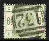 Great Britain 1883-84 QV 6d dull green with Duplex cancel SG194 cat \A3200, stamps on 