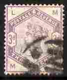 Great Britain 1883-84 QV 3d lilac good used but perf faultsSG191 cat A390, stamps on , stamps on  stamps on great britain 1883-84 qv 3d lilac good used but perf faultssg191 cat \a390