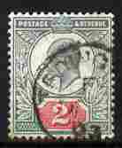 Great Britain 1902-13 KE7 2d green & red fine cds used cat A320, stamps on , stamps on  stamps on great britain 1902-13 ke7 2d green & red fine cds used cat \a320