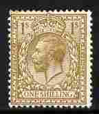 Great Britain 1912-24 KG5 1s Royal Cypher mounted mint SG395 cat A320, stamps on , stamps on  stamps on great britain 1912-24 kg5 1s royal cypher mounted mint sg395 cat \a320