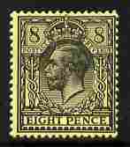 Great Britain 1912-24 KG5 8d black on yellow Royal Cypher mounted mint SG390 cat 2, stamps on 