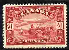 Canada 1928 Harvesting with Horses 20c small part original gum SG283, stamps on , stamps on  stamps on canada 1928 harvesting with horses 20c small part original gum sg283