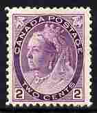 Canada 1898-1902 QV Numerals 2c violet die 1a mounted mint, SG 154, stamps on 
