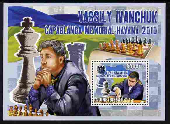 Guinea - Bissau 2010 Chess - Vassily Ivanchuk perf s/sheet unmounted mint , stamps on , stamps on  stamps on personalities, stamps on  stamps on chess