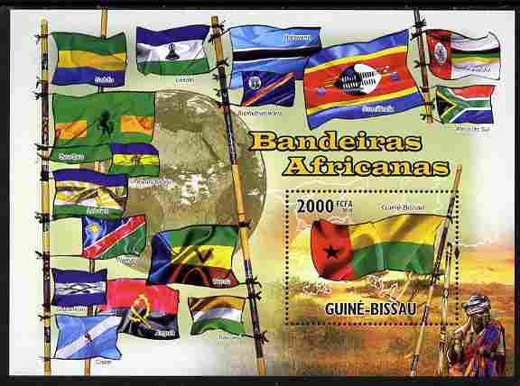 Guinea - Bissau 2010 African Flags #4 perf s/sheet unmounted mint , stamps on flags