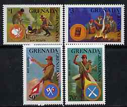 Grenada - Grenadines 1988 Scouts set of 4 unmounted mint, SG 942-45, stamps on scouts