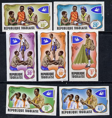 Togo 1968 Scouts set of 7 imperf from limited printing unmounted mint, as SG 613-19, stamps on scouts, stamps on knots