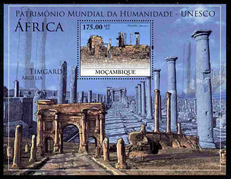Mozambique 2010 UNESCO World Heritage Sites - Africa #2 perf m/sheet unmounted mint, Yvert 292, stamps on tourism, stamps on unesco, stamps on heritage