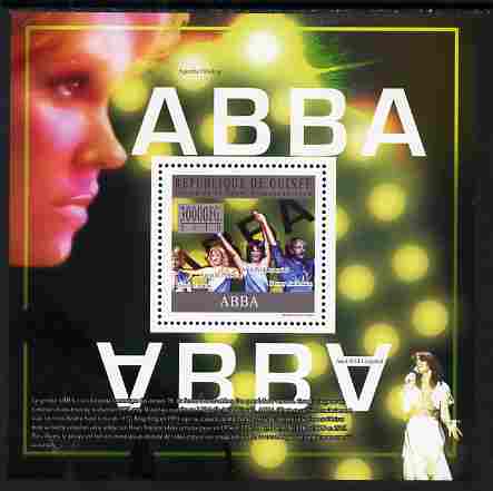 Guinea - Conakry 2010 ABBA (pop group) perf s/sheet unmounted mint, Michel BL 1812, stamps on music, stamps on pops, stamps on rock, stamps on abba