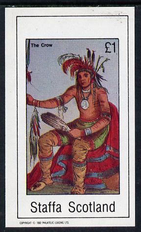 Staffa 1982 N American Indians #04 imperf souvenir sheet unmounted mint (£1 value) , stamps on cultures, stamps on indians, stamps on americana, stamps on wild-west, stamps on wild west
