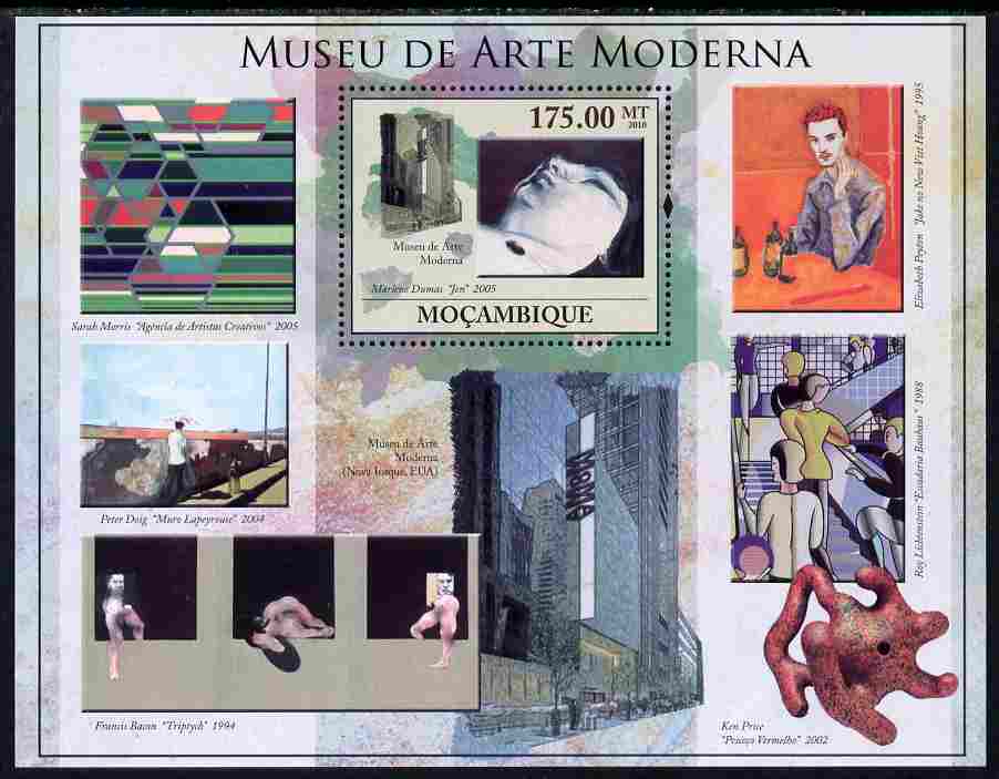 Mozambique 2010 Museum of Modern Art perf s/sheet unmounted mint Yvert 305, stamps on , stamps on  stamps on arts, stamps on  stamps on museums, stamps on  stamps on van gogh