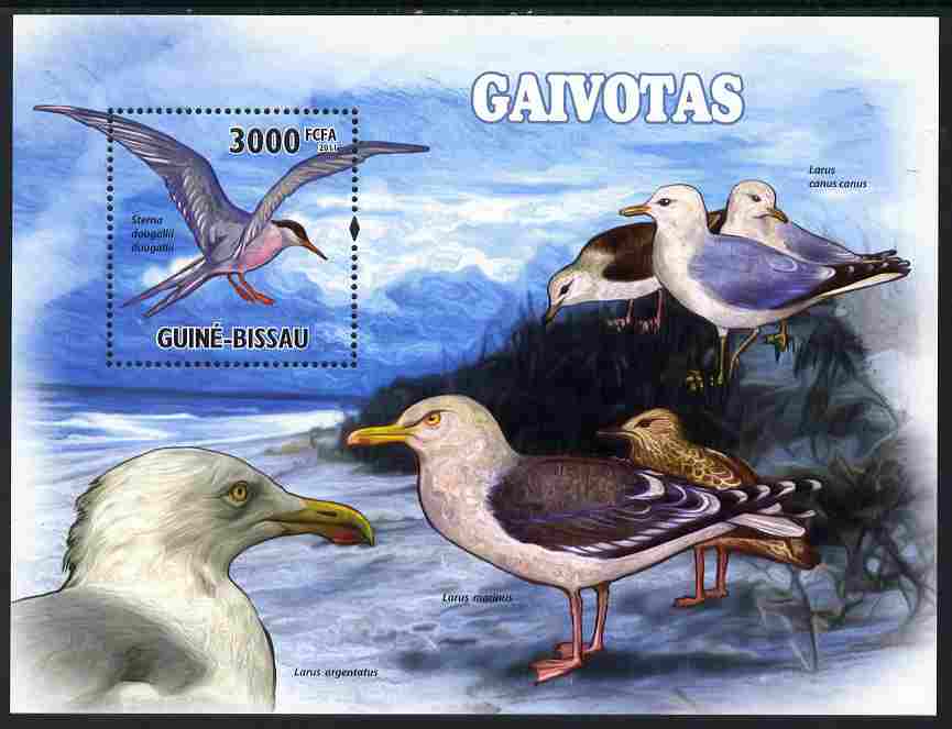 Guinea - Bissau 2011 Seragulls perf s/sheet unmounted mint Michel BL899, stamps on , stamps on  stamps on birds, stamps on  stamps on gulls